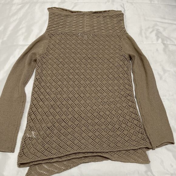 VTG Loose Weave Wrap Cardigan Shawl Sweater ANGORA Blend Beach Cover Up XS/S - Picture 12 of 14